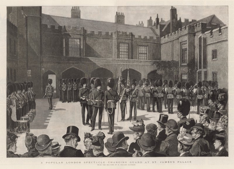 Cambio de guardia en el Palacio de St James de Henry Gillard Glindoni