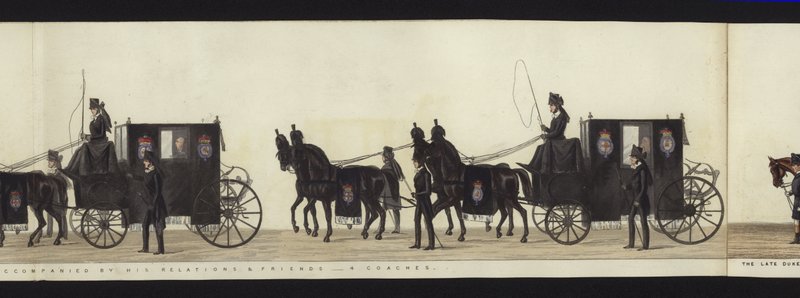 Parte de la vista panorámica de todo el cortejo fúnebre de Arthur, Duque de Wellington de Henry Jr and Sala Alken