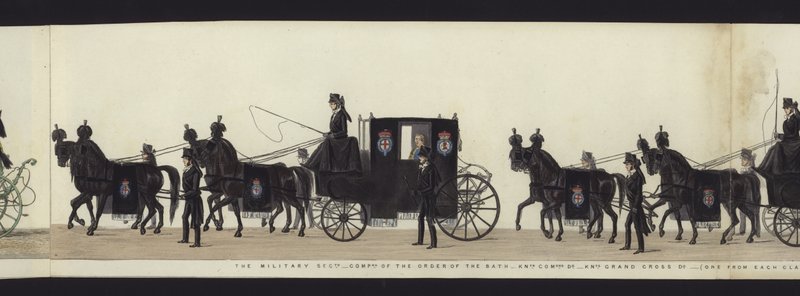 Parte de la Vista Panorámica del Cortejo Fúnebre Completo de Arthur, Duque de Wellington de Henry Jr and Sala George Augustus Alken