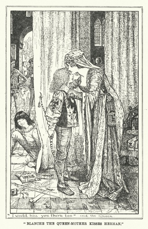 "Blanca la Reina Madre besa a Herman" de Henry Justice Ford