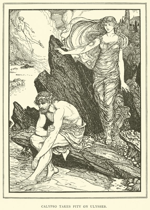 Calipso se apiada de Ulises de Henry Justice Ford