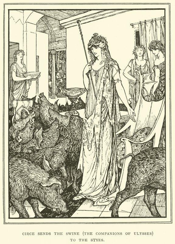 Circe envía los Cerdos (Los Compañeros de Ulises) a los Establos de Henry Justice Ford