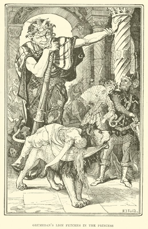 El león de Grumedan trae a la princesa de Henry Justice Ford