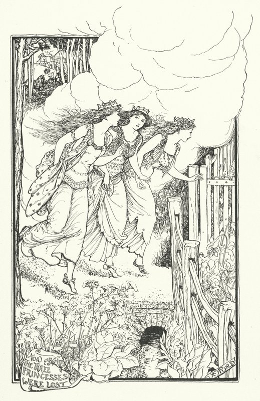 Cómo se perdieron las tres princesas (grabado) de Henry Justice Ford
