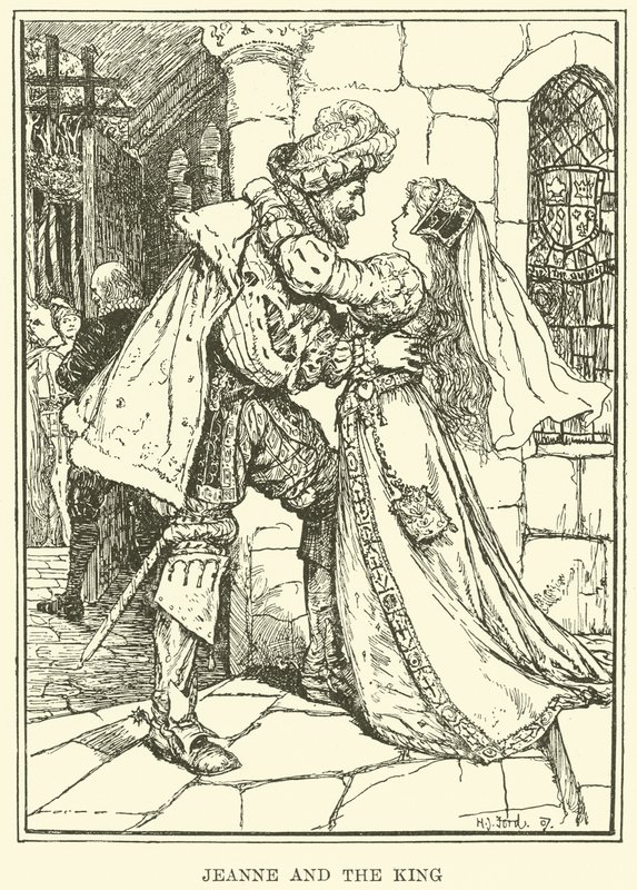 Jeanne y el Rey (grabado) de Henry Justice Ford