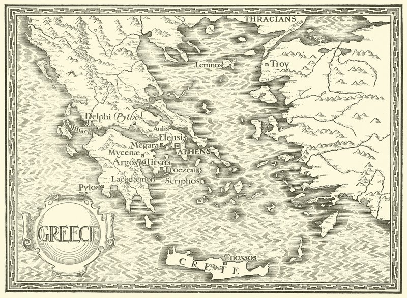 Mapa de Grecia de Henry Justice Ford