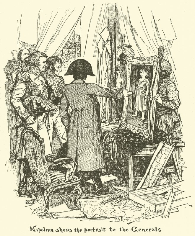 Napoleón muestra el retrato a los generales de Henry Justice Ford