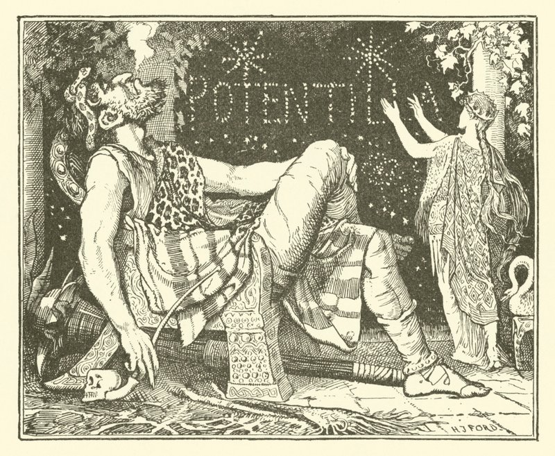 El príncipe Narciso y la princesa Potentilla (grabado) de Henry Justice Ford