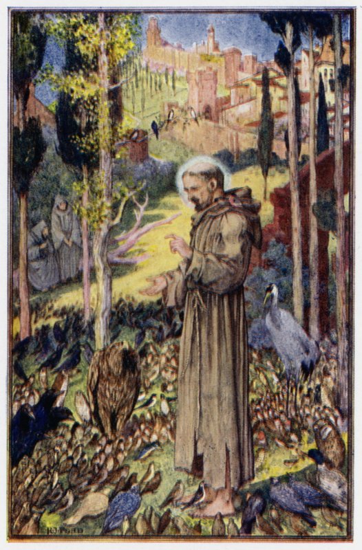 San Francisco predica a los pájaros de Henry Justice Ford