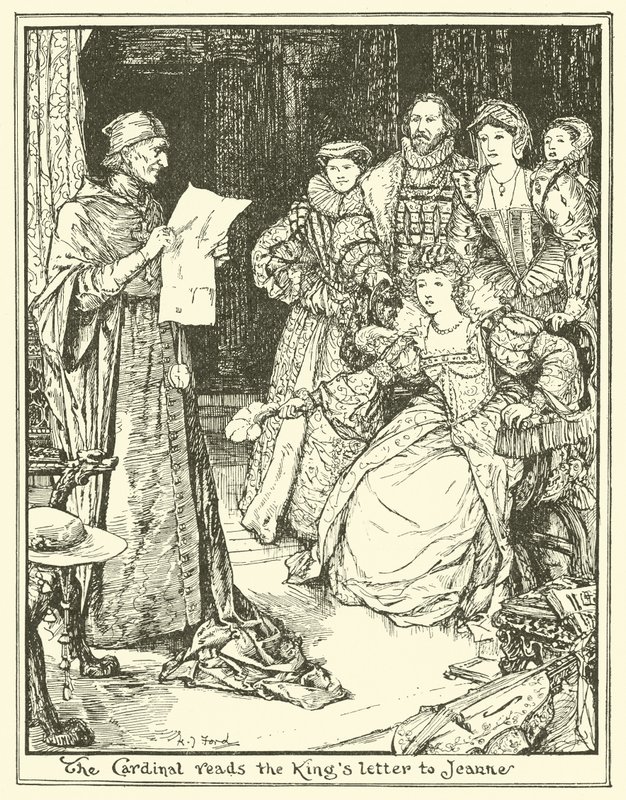 El cardenal lee la carta del rey a Jeanne de Henry Justice Ford