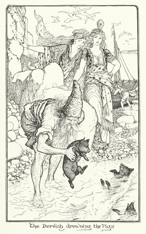 El derviche ahogando a los cerdos de Henry Justice Ford