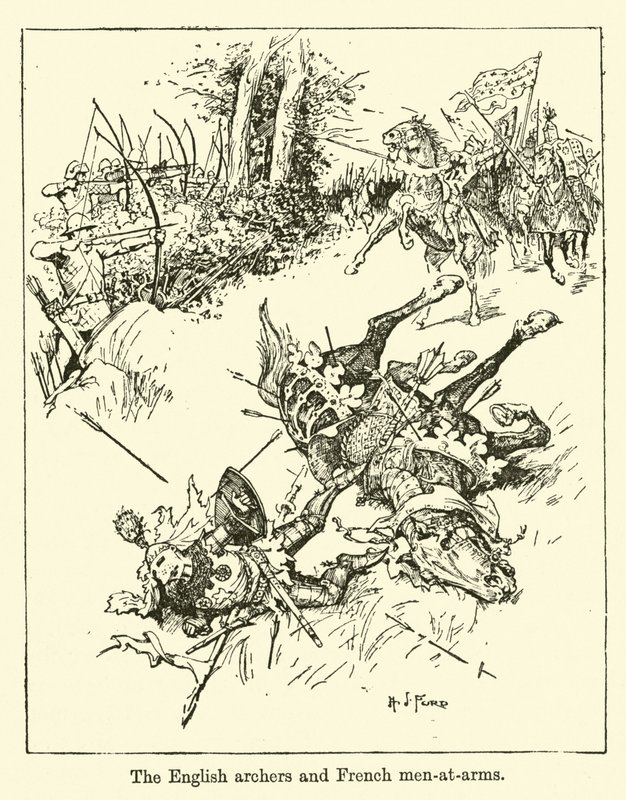 Los arqueros ingleses y los hombres de armas franceses de Henry Justice Ford