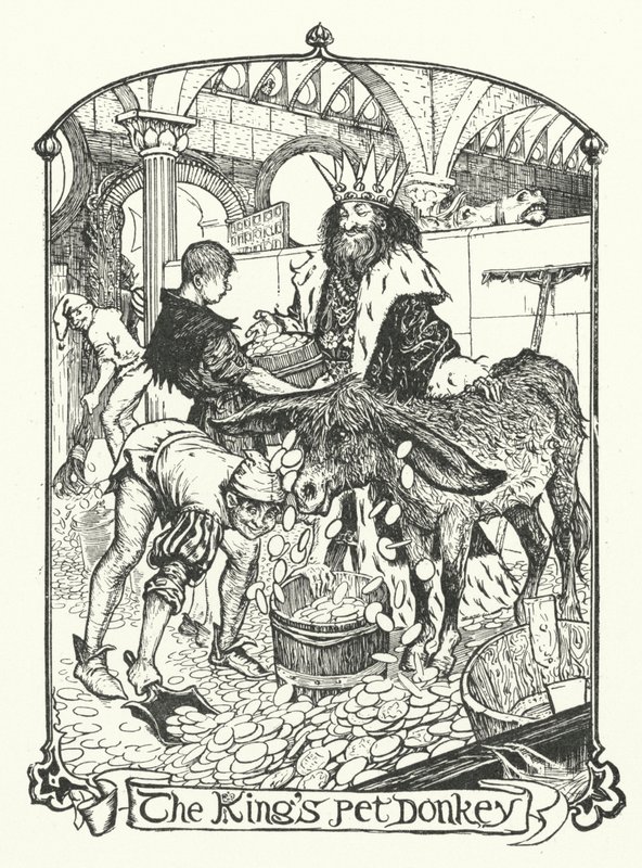 El burro mascota del rey (grabado) de Henry Justice Ford