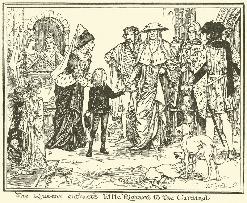 La reina confía al pequeño Ricardo al cardenal de Henry Justice Ford