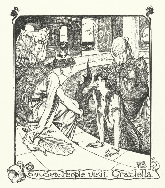 El pueblo del mar visita a Graziella (grabado) de Henry Justice Ford
