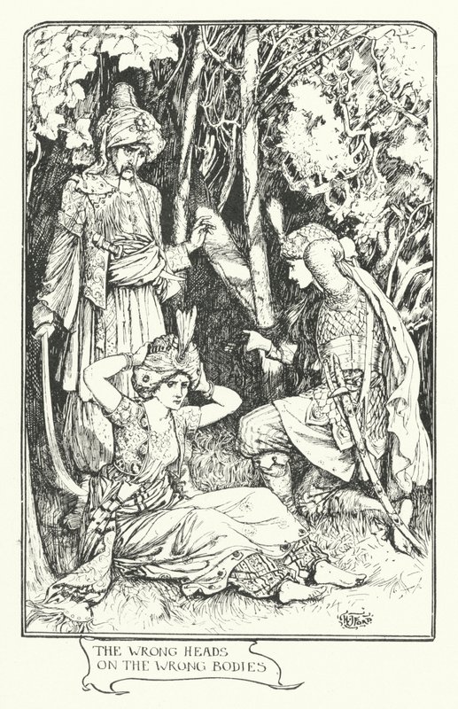 Las cabezas equivocadas en los cuerpos equivocados (grabado) de Henry Justice Ford