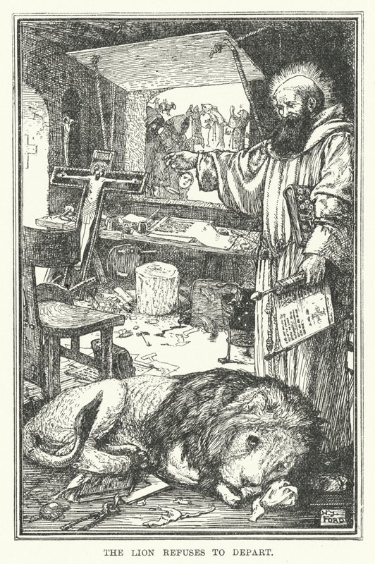 El león se niega a partir de Henry Justice Ford