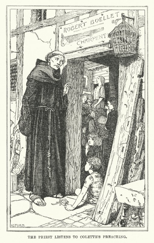 El sacerdote escucha la predicación de Colette de Henry Justice Ford