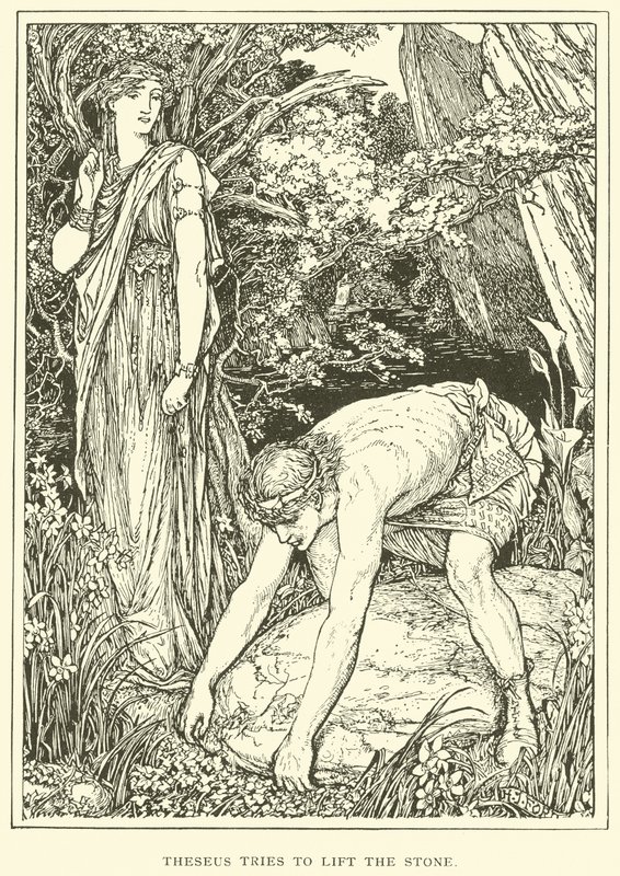 Teseo intenta levantar la piedra de Henry Justice Ford