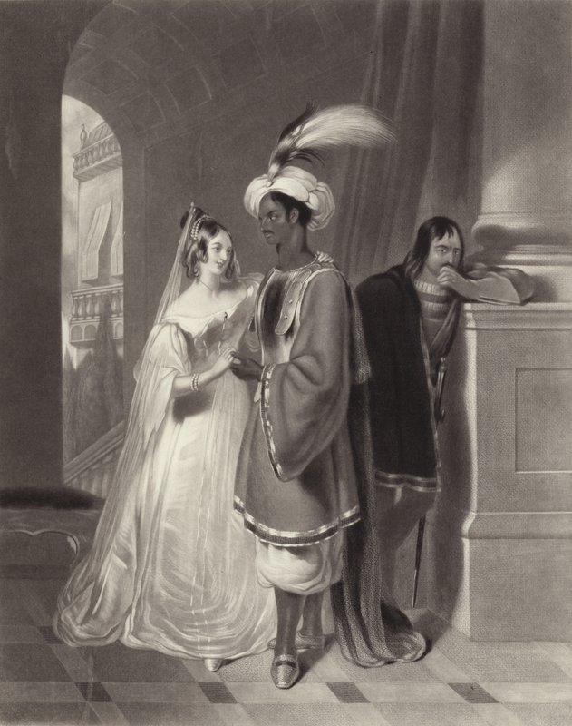 Otelo y Desdémona de Henry Liverseege