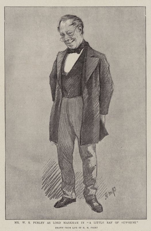 Mr W S Penley como Lord Markham en "A Little Ray of Sunshine" de Henry Marriott (after) Paget