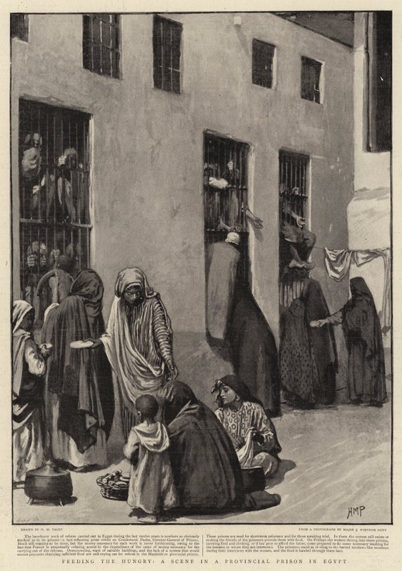 Alimentando a los Hambrientos, una Escena en una Prisión Provincial en Egipto de Henry Marriott Paget