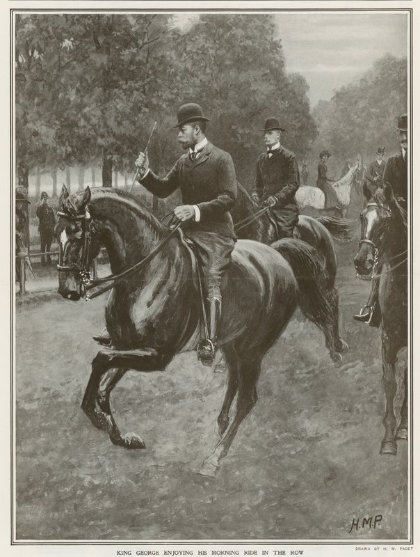 El paseo diario del Rey Jorge en Hyde Park de Henry Marriott Paget