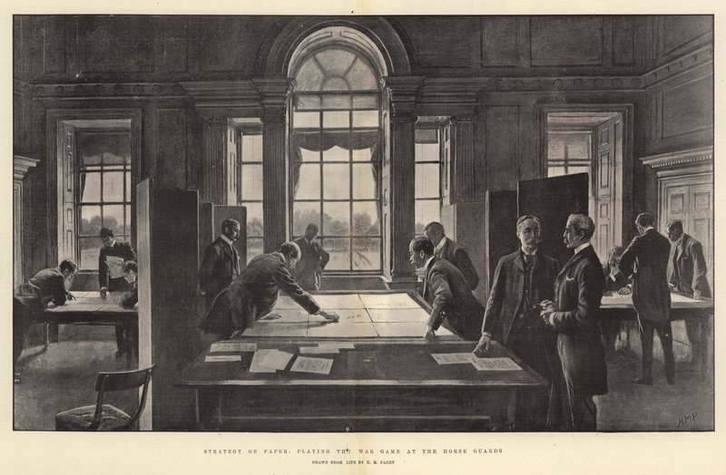 Estrategia en Papel, jugando el Juego de Guerra en los Horse Guards de Henry Marriott Paget