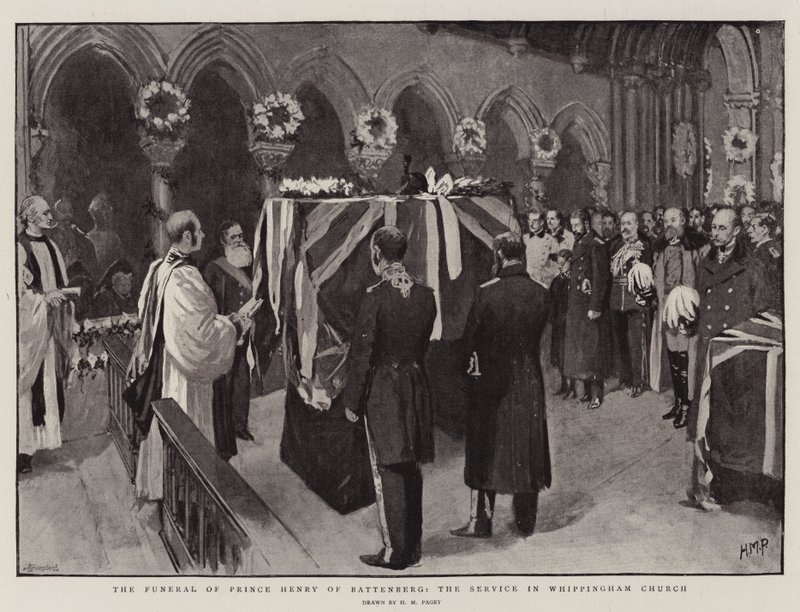 El Funeral del Príncipe Enrique de Battenberg, el Servicio en la Iglesia de Whippingham de Henry Marriott Paget