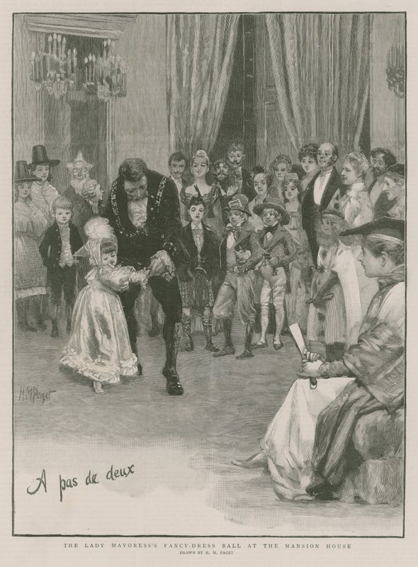 El baile de disfraces de la Lady Mayoress en la Mansion House de Henry Marriott Paget