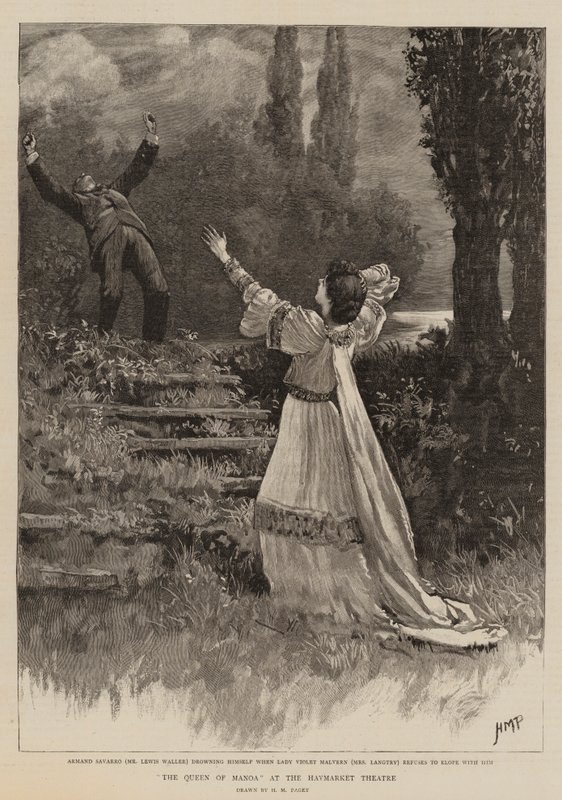 La Reina de Manoa en el Teatro Haymarket de Henry Marriott Paget