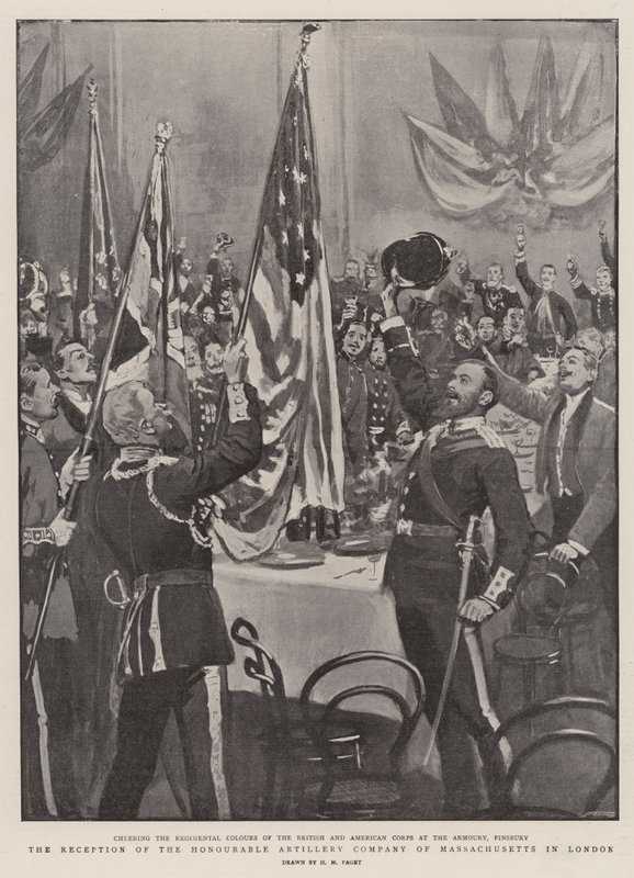 La Recepción de la Honorable Compañía de Artillería de Massachusetts en Londres de Henry Marriott Paget