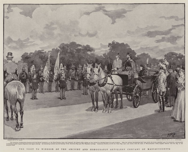 La Visita a Windsor de la Antigua y Honorable Compañía de Artillería de Massachusetts de Henry Marriott Paget