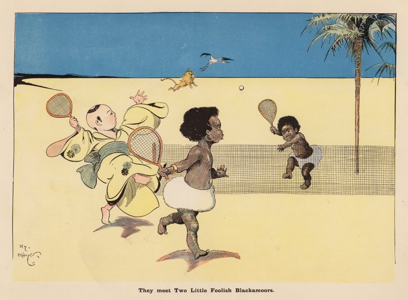 Ilustración de Las aventuras de una muñeca japonesa (litografía en color) de Henry Mayer