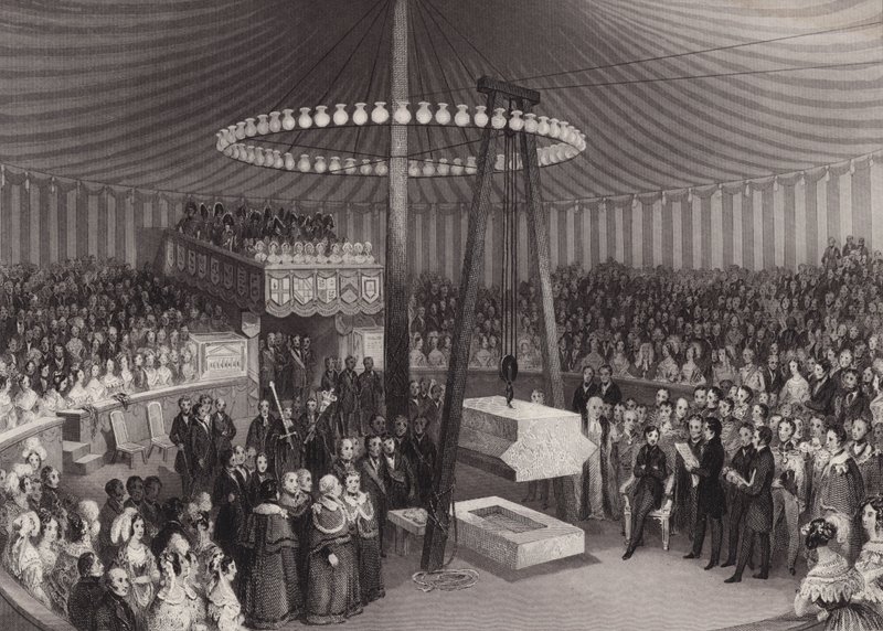Ceremonia de colocación de la primera piedra del Nuevo Royal Exchange por Alberto, Príncipe Consorte, Ciudad de Londres de Henry Melville
