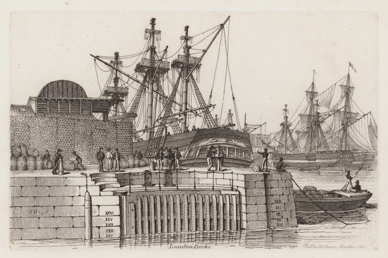 Muelles de Londres de Henry Moses