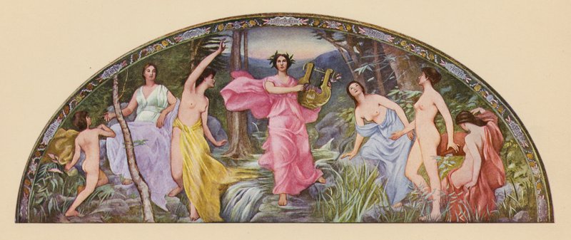 La música de la poesía lírica (litografía en color) de Henry Oliver Walker