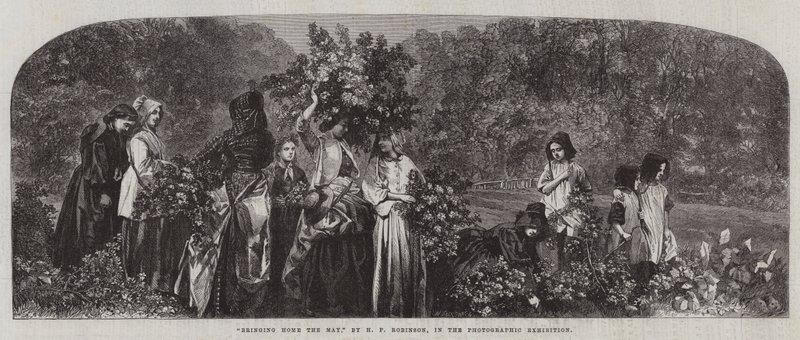 Llevando a casa el mayo, en la exposición fotográfica de Henry Peach Robinson