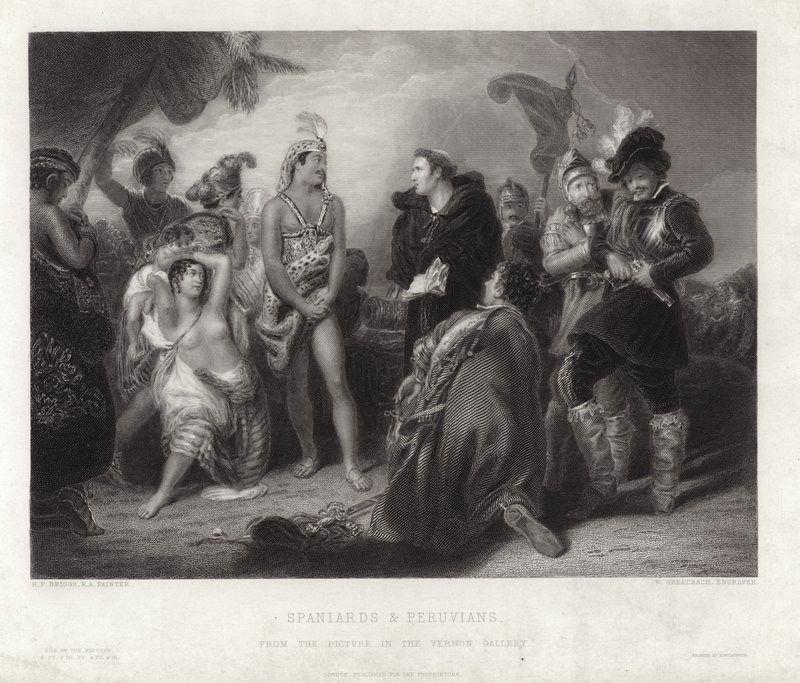 Españoles y peruanos de Henry Perronet Briggs