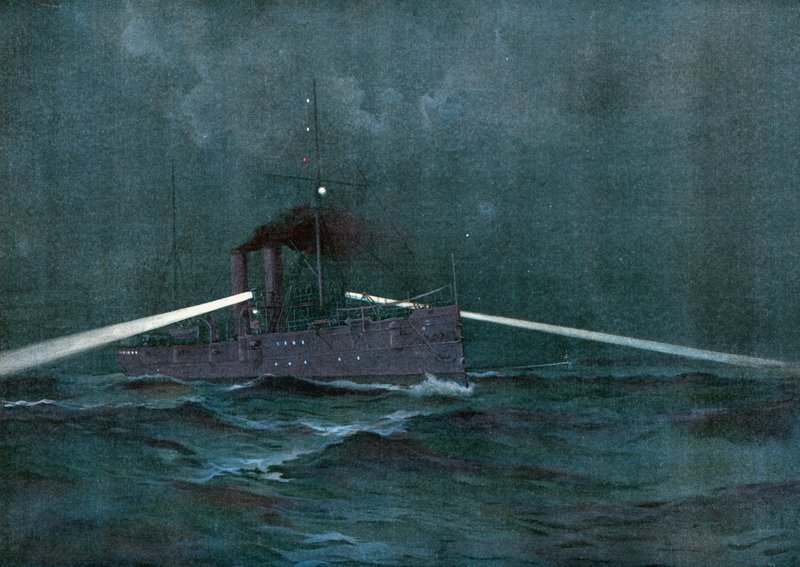 La aplicación de las leyes de neutralidad con España, el crucero Montgomery y el cañonero Annapolis patrullando aguas cubanas en busca de un balandro filibustero de Henry Reuterdahl