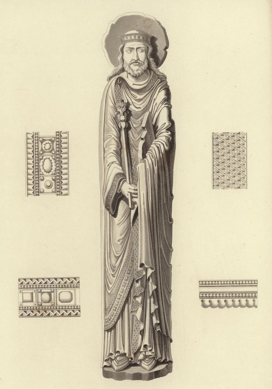 Clodoveo I, alrededor del año 1100, de la Iglesia de Notre Dame De Corbeil de Henry Shaw