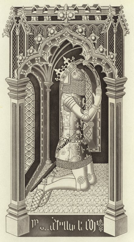 Eduardo III, alrededor de 1355, de la Capilla de San Esteban, Westminster de Henry Shaw