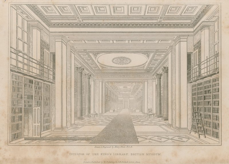 Interior de la Biblioteca del Rey, Museo Británico de Henry Shaw