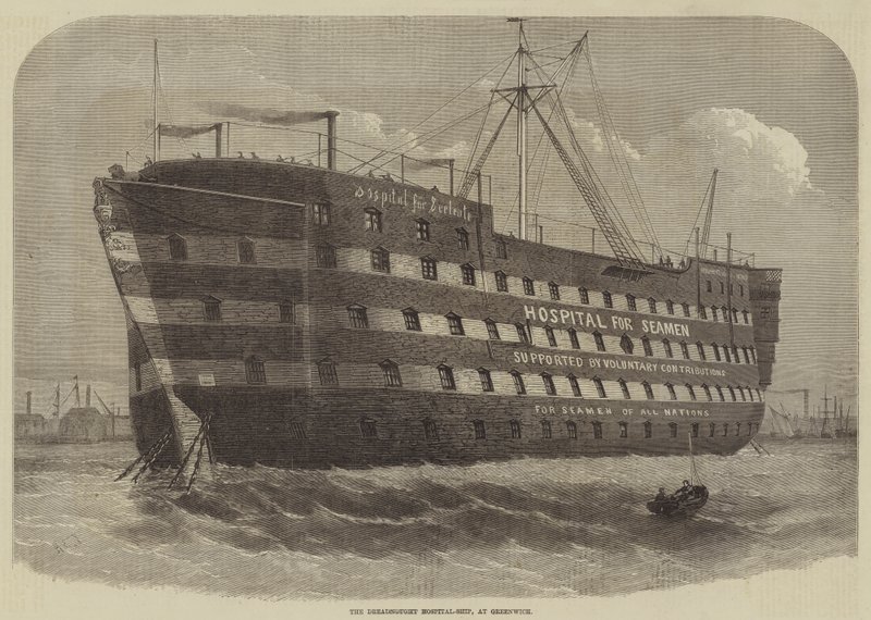 El barco hospital Dreadnought, en Greenwich de Henry Spernon Tozer