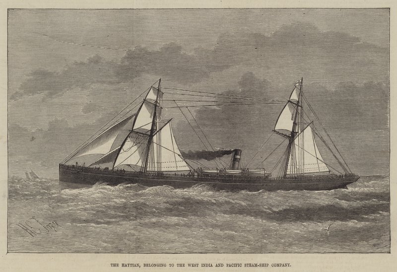 El Haytian, perteneciente a la West India and Pacific Steam-Ship Company de Henry Spernon Tozer