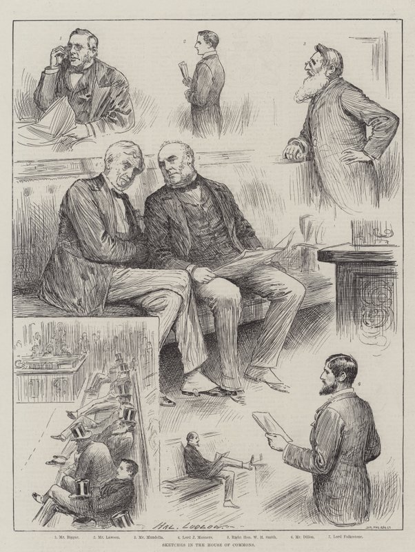 Bocetos en la Cámara de los Comunes de Henry Stephen Ludlow
