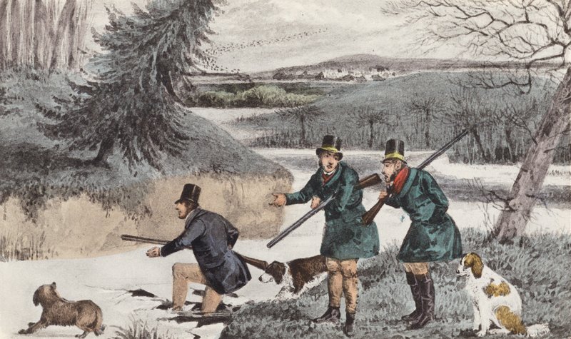 Tiro de Mytton en invierno (litografía) de Henry Thomas (after) Alken
