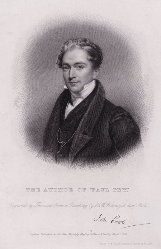 John Poole, dramaturgo inglés, autor de Paul Pry (grabado) de Henry William (after) Pickersgill