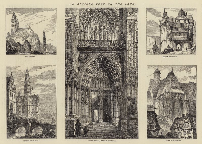 El tour de un artista en el Lahn de Henry William Brewer