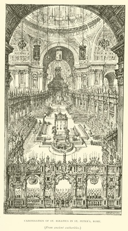Canonización de San Ignacio en San Pedro, Roma de Henry William Brewer